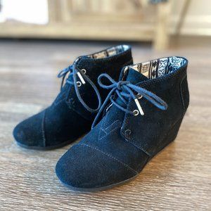 Toms Women's Desert Wedge Boot Suede Ankle-High